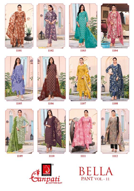 Ganpati bella vol 11 hakoba dress material wholesale